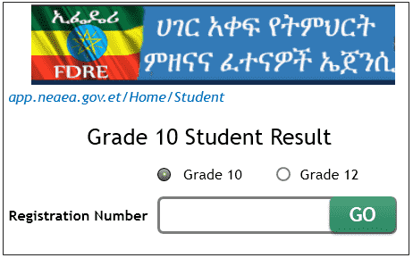 Ethiopian Grade 10 Result 