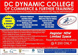 DC Dynamic College Of Commerce and Further Training Online Application 2022