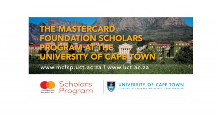 Mastercard Foundation Scholarship Opportunity at UCT