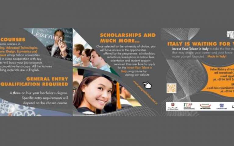 Invest Your Talent Italy Scholarships