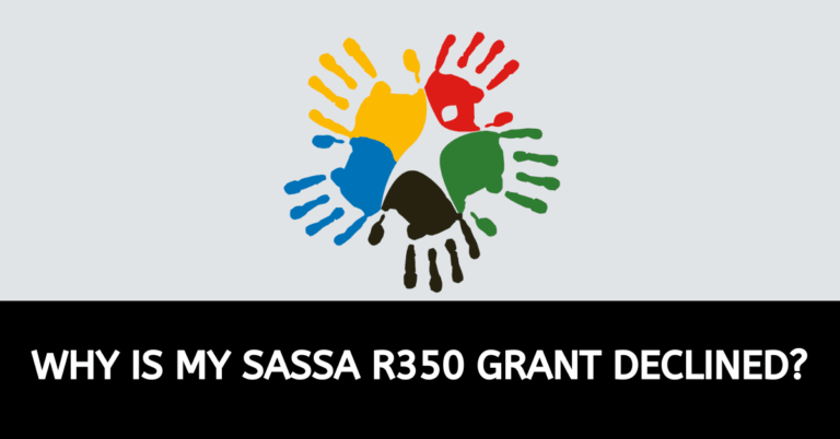 Why is my Sassa R350 declined?