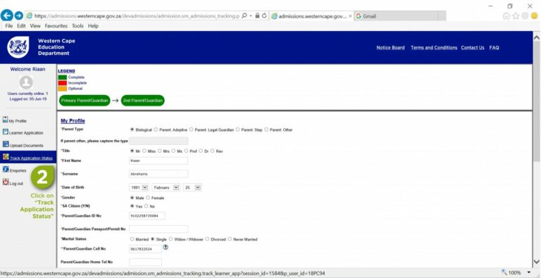 wced admission